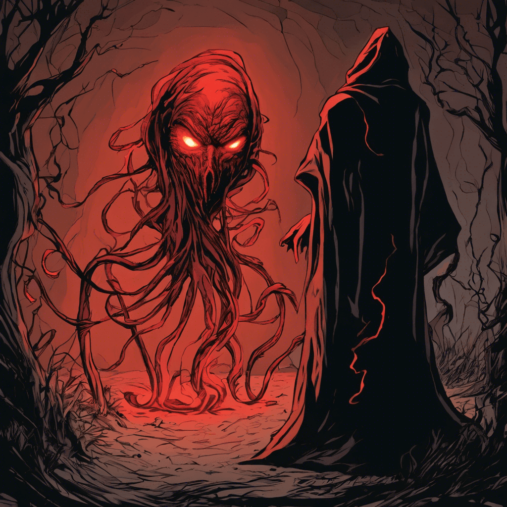 The Shadow Stalker is a mysterious figure cloaked in darkness, with eyes that gleam with an unsettling red glow. Shadows seem to cling to their form, twisting and coiling around them like living tendrils. They move with unnatural speed and grace, striking fear into the hearts of those who dare to face them.