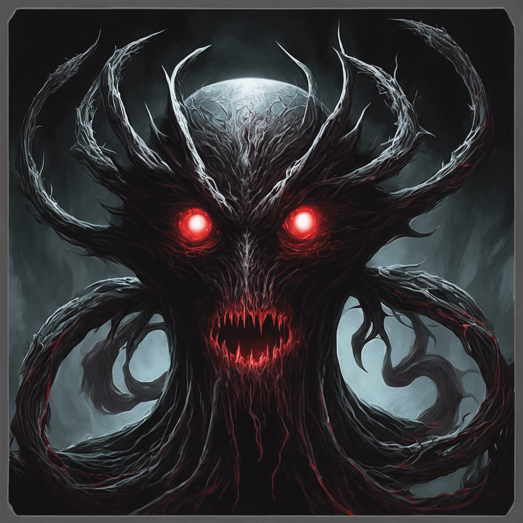 The Void Shadow is a dark, amorphous entity that seems to absorb all light around it. It has a chilling presence, and its tendrils reach out in a menacing manner. Its glowing red eyes pierce through the darkness, instilling fear in those who dare to face it.