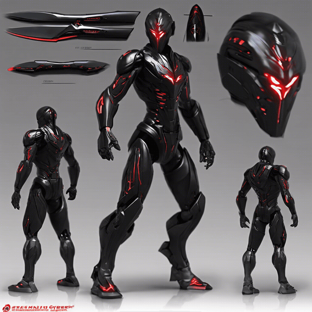 The Stealth Cyber Ninja is a humanoid figure clad in sleek black cyber armor, equipped with advanced stealth technology that allows it to move swiftly and silently. Its eyes glow with a menacing red light, and it wields retractable cybernetic blades capable of slicing through steel. This silent assassin moves with deadly precision, striking from the shadows with lethal efficiency.