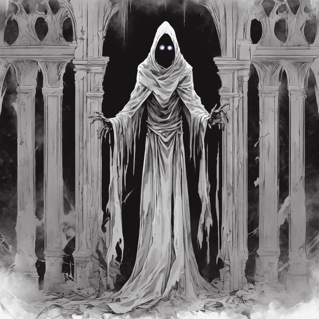 The Phantom Watcher is a spectral figure cloaked in tattered, ethereal robes. Its empty eye sockets glow with a haunting light, and its voice echoes with whispers of the lost souls it has claimed within Thorn Manor. It hovers silently, its presence sending shivers down your spine.