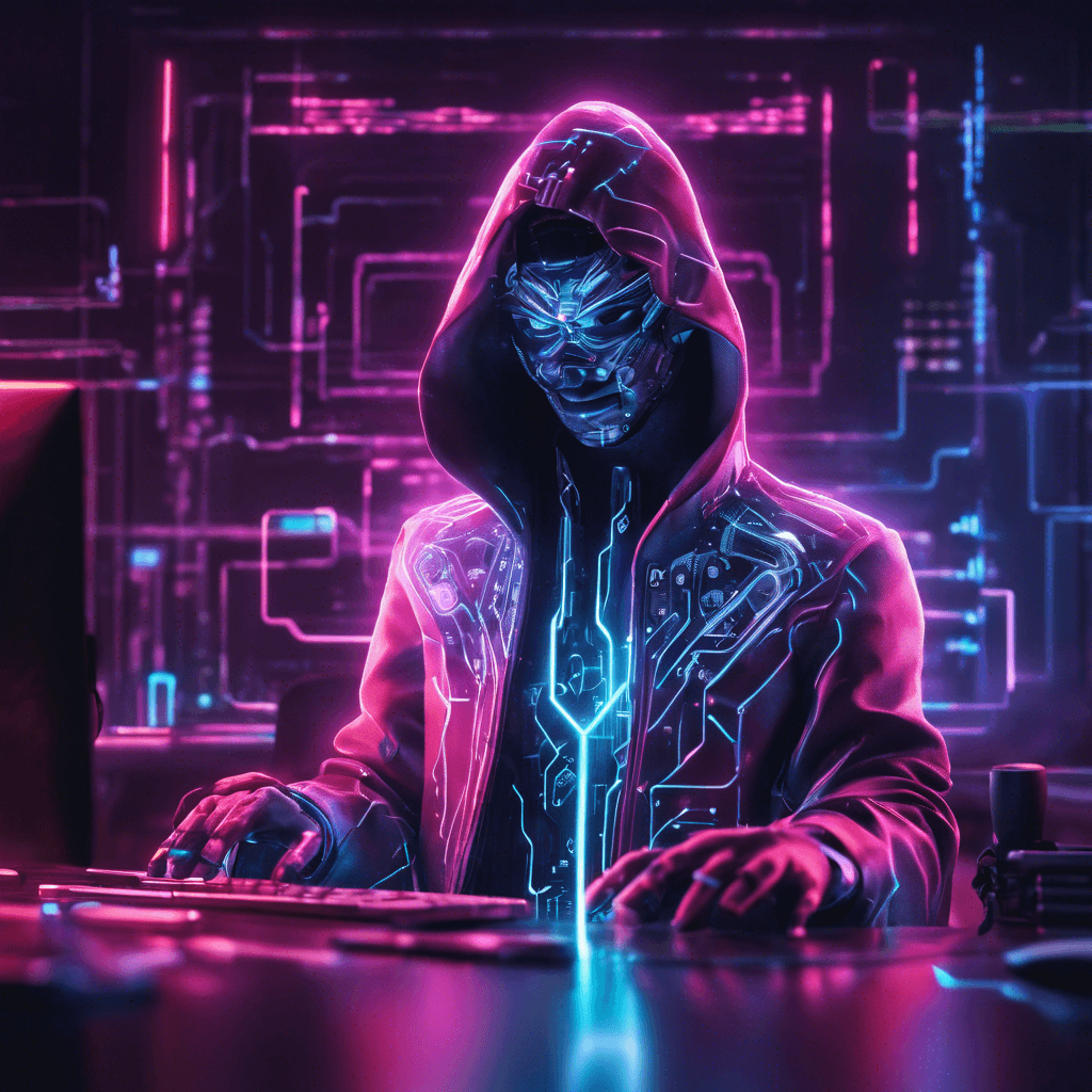 The Neon Hacker is a figure cloaked in a swirling digital aura, their cybernetic limbs pulsating with glowing code. They move with precision and agility, always a step ahead in the virtual realm. Their eyes gleam with the reflection of neon lights, a sign of their mastery over the cyber world.