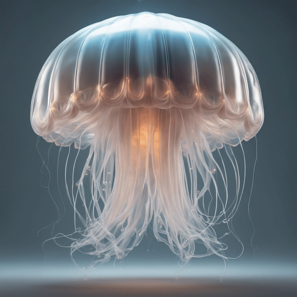 An ethereal, semi-transparent being shaped like a jellyfish, with trailing tentacles that spark with electrical energy. It moves silently, its central core pulsating with a hypnotic light