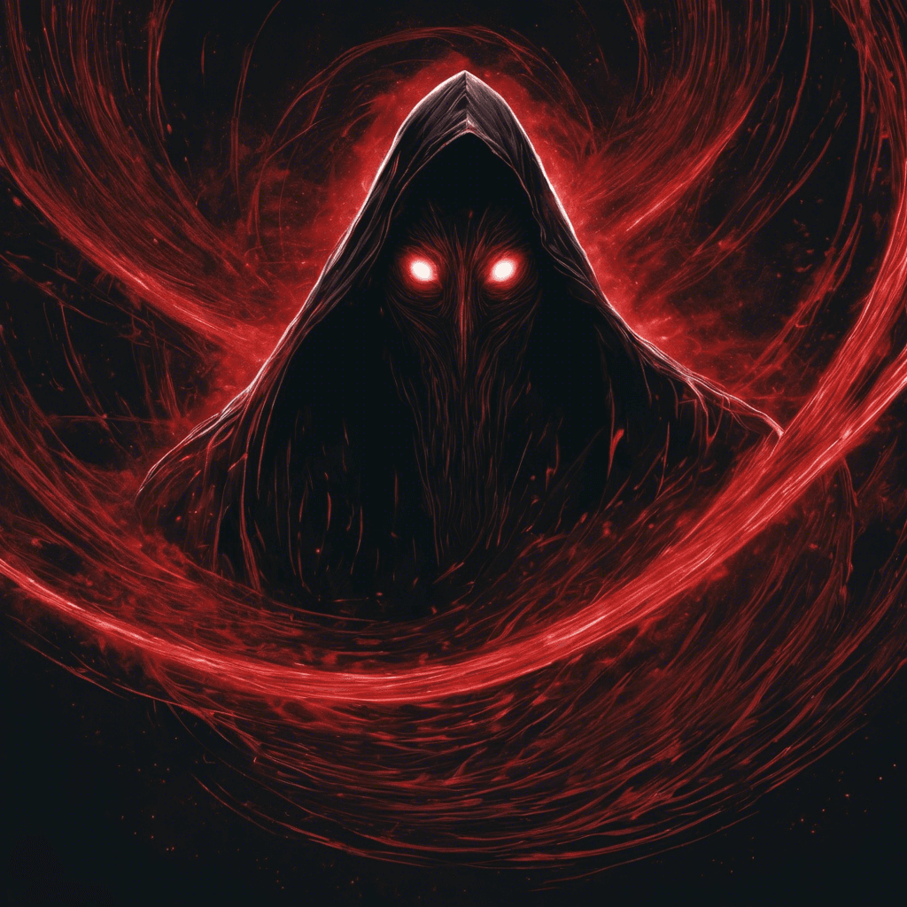 A swirling mass of dark energy that forms a hooded and cloaked figure. Its eyes gleam with a menacing red light, and shadowy tendrils emanate from its form, reaching out like fingers.