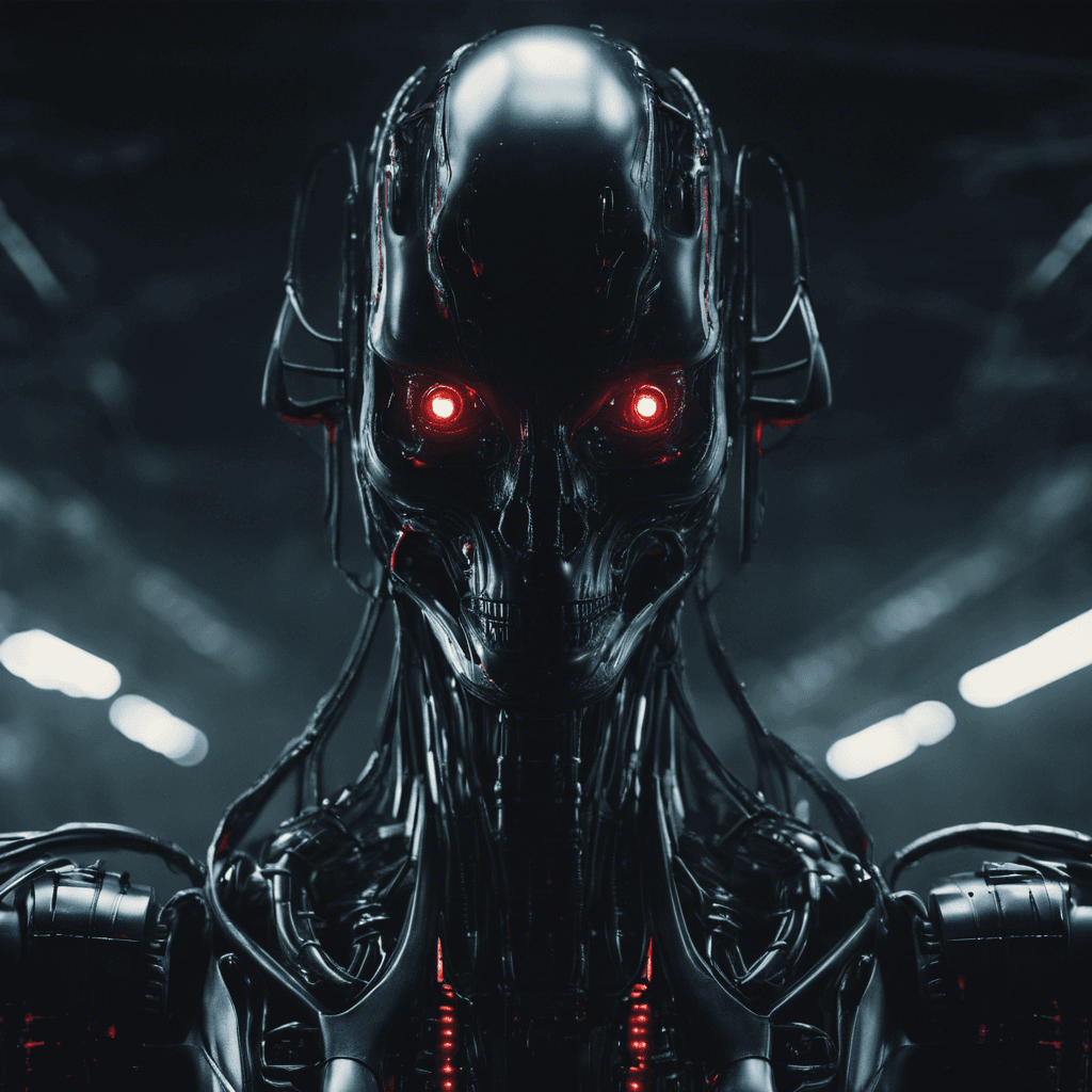 The Void Sentinel is a towering robotic entity, seemingly forged from the emptiness of space itself. Its dark metal body emits faint whispers of distant galaxies, and its glowing red eyes pierce through the void with a menacing gaze. It moves with unnatural grace, its movements accompanied by the eerie hum of cosmic energies.