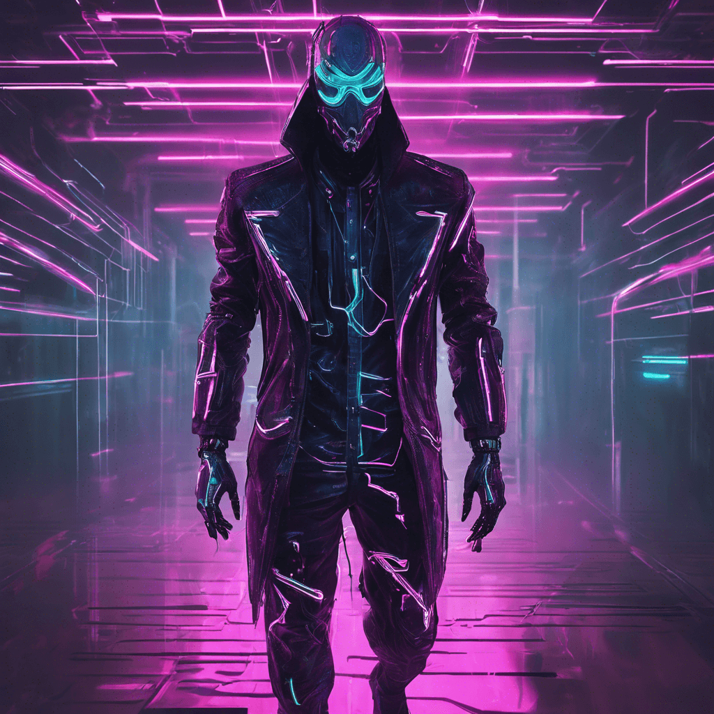 The Techno-Phantom is a shadowy figure that flickers in and out of existence, leaving behind a trail of neon light. Its body is composed of constantly shifting lines of code, giving it an otherworldly appearance. It moves with uncanny speed and agility, launching digital attacks at its enemies.