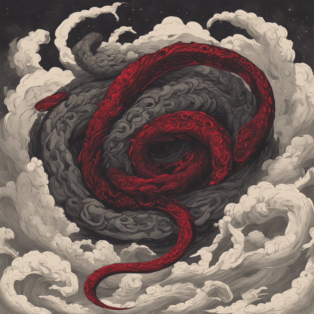 A whirling cloud of darkness, with two piercing crimson eyes, and tendrils of shadow reaching out like hungry serpents.