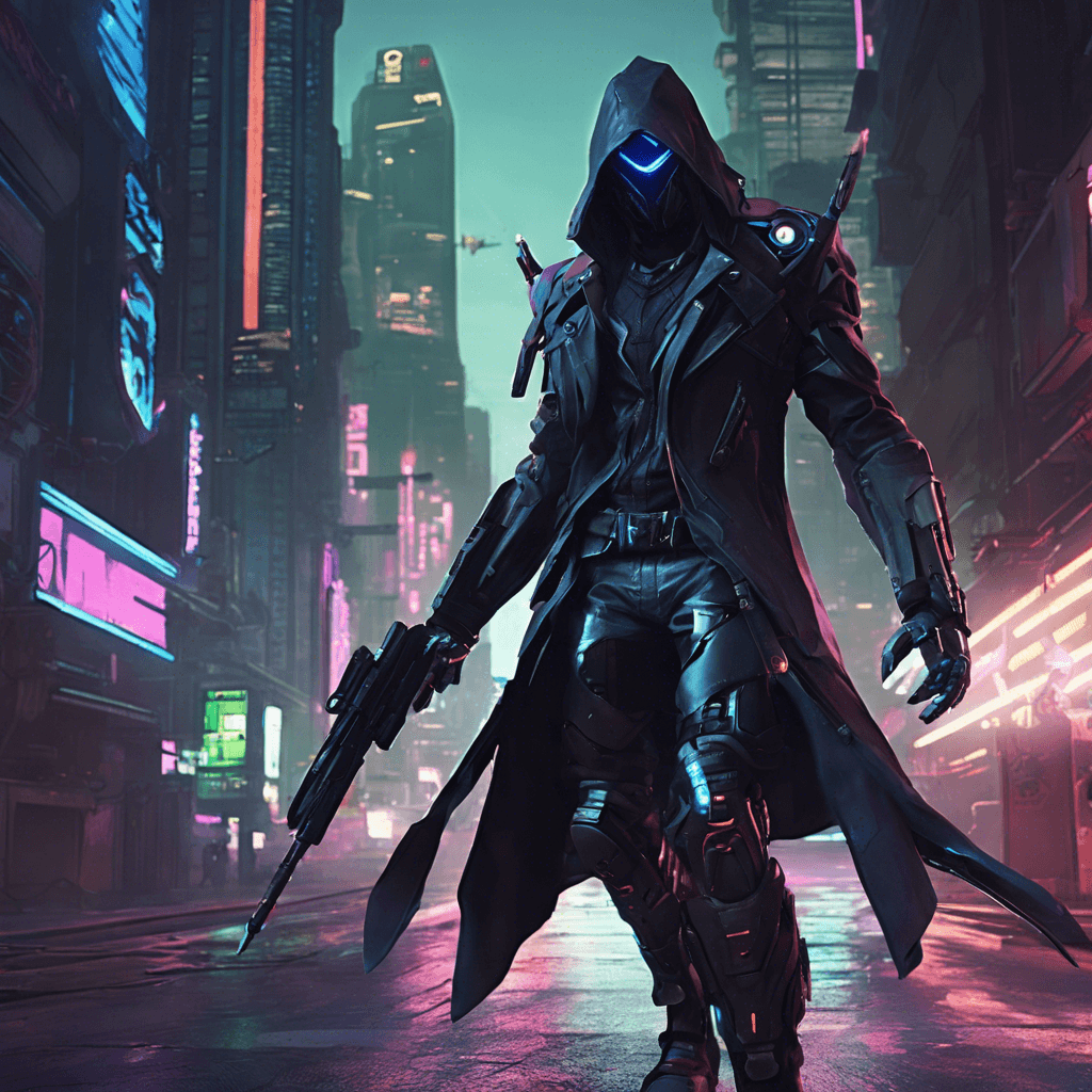 The Techno Assassin is a ruthless cybernetic mercenary cloaked in shadowy augmentations, equipped with retractable blades and precision targeting systems. Its movements are swift and silent, blending seamlessly with the neon-lit cityscape.