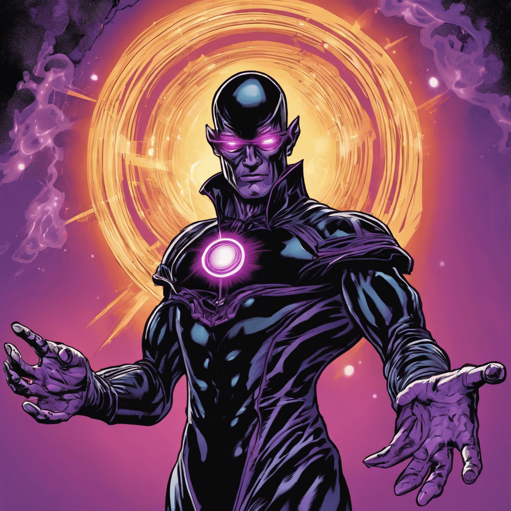 The Mindbender is a powerful psychic villain who can manipulate thoughts and emotions with a mere touch. Dressed in a sleek, black costume with glowing purple accents, this enemy exudes an aura of danger and mystery.