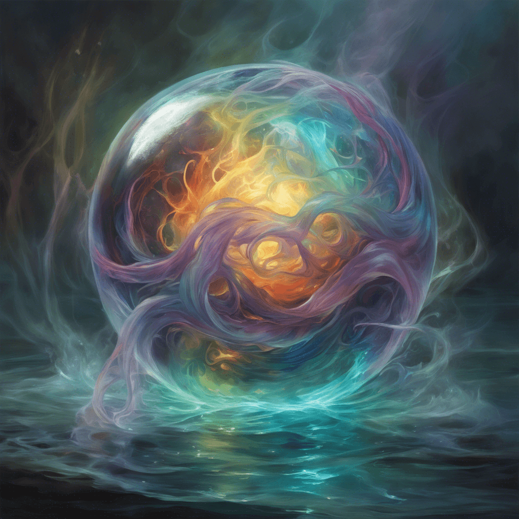 A floating orb of eerie light, the Willbreaker Wisp shimmers with a multitude of colors, reminiscent of an oil slick over water. Ethereal tendrils emanate from its core, writhing and twisting like smoke.