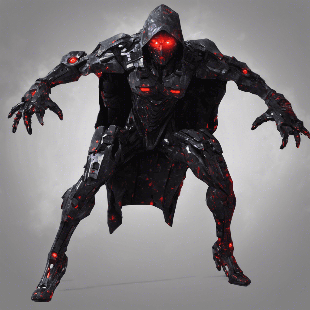 The Cyber Phantom is a stealthy enemy cloaked in a shimmering digital camouflage, making it nearly invisible to the naked eye. It moves with precision and agility, its cybernetic enhancements allowing it to hack into security systems with ease. Its glowing red eyes pierce through the darkness, scanning for any intruders.