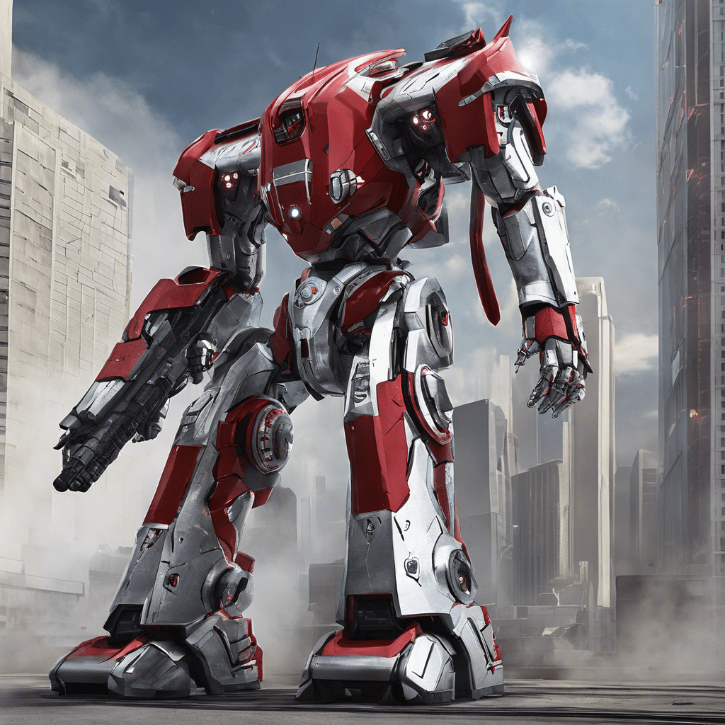 The Xenon Sentinel is a towering robotic entity, covered in gleaming silver plating with advanced laser weaponry integrated into its design. Its red optical sensors scan the area with precision, ready to defend its territory with deadly accuracy.