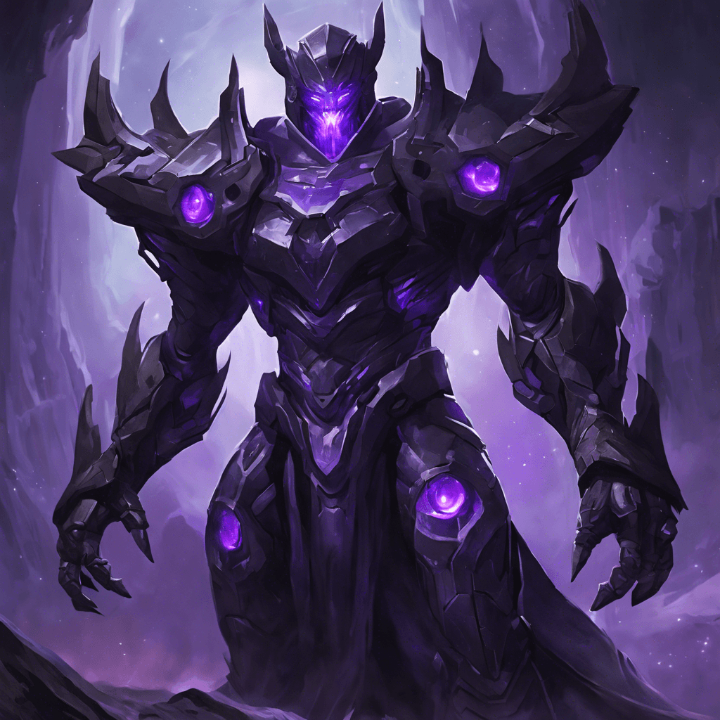 The Voidwalker Sentinel is a towering, humanoid figure clad in obsidian armor, crackling with purple energy. Its eyes glow with an otherworldly light, and its movements are swift and precise. This ancient guardian was left behind to protect the secrets of the galaxy, and it will stop at nothing to eliminate intruders.