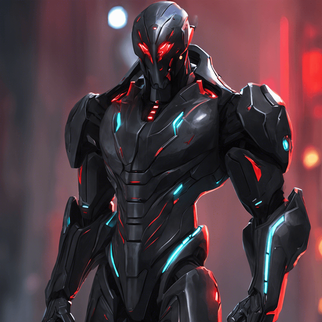 The Cyber Stalker is a sleek, humanoid figure clad in dark cybernetic armor. Its glowing red eyes scan the area with precision, while cybernetic enhancements give it enhanced speed and agility. Sharp, retractable blades extend from its wrists, ready to strike at a moment's notice.