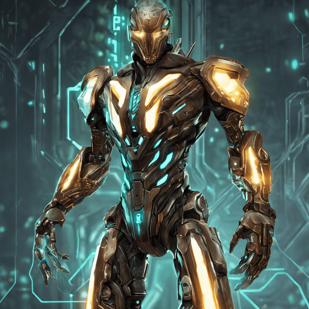 The Circuit Breaker is a cybernetic enforcer, standing tall with a sleek metallic body adorned with glowing circuitry patterns. Its glowing eyes scan the area, ready to engage any intruders. Its limbs are augmented with powerful cybernetic enhancements, making it a formidable opponent in combat.