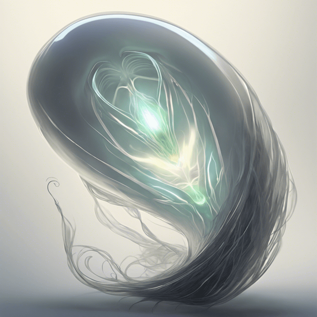 A translucent, hovering entity, shaped like an inverted teardrop, with a pulsating core and tendrils of light that act like whips.