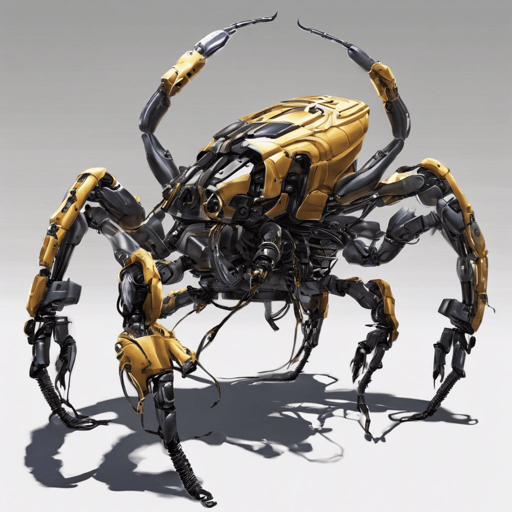 The Astro-Scorpion is a robotic creature resembling a giant scorpion, with metallic claws and a glowing energy stinger. Its exoskeleton is impenetrable and its movements are swift and precise, fueled by an unknown power source.