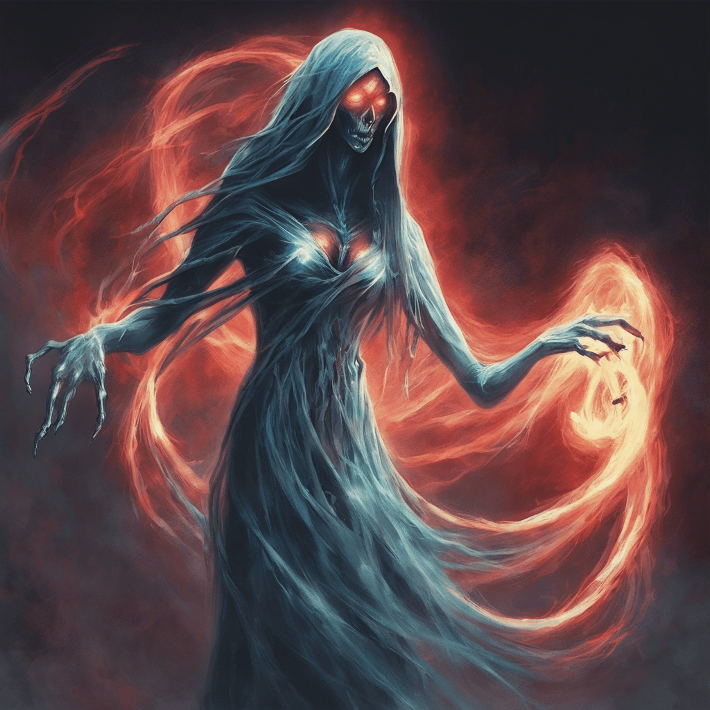 The Phantom Banshee is a spectral entity, its form constantly shifting and swirling with dark energy. Its piercing wail can freeze the blood of those who hear it, and its eyes glow with an otherworldly light that can mesmerize and paralyze its victims.