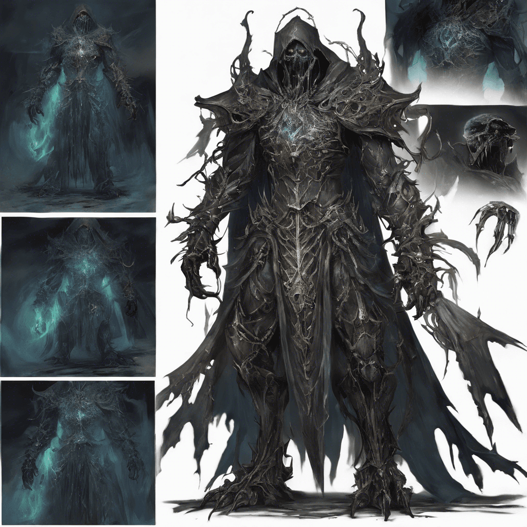 The Phantom Warden is a towering figure clad in tattered armor, adorned with spectral chains that rattle ominously with every step. Its eyes emit a haunting glow, piercing through the darkness of the room. Wisps of shadowy energy surround its form, creating an aura of dread and despair.