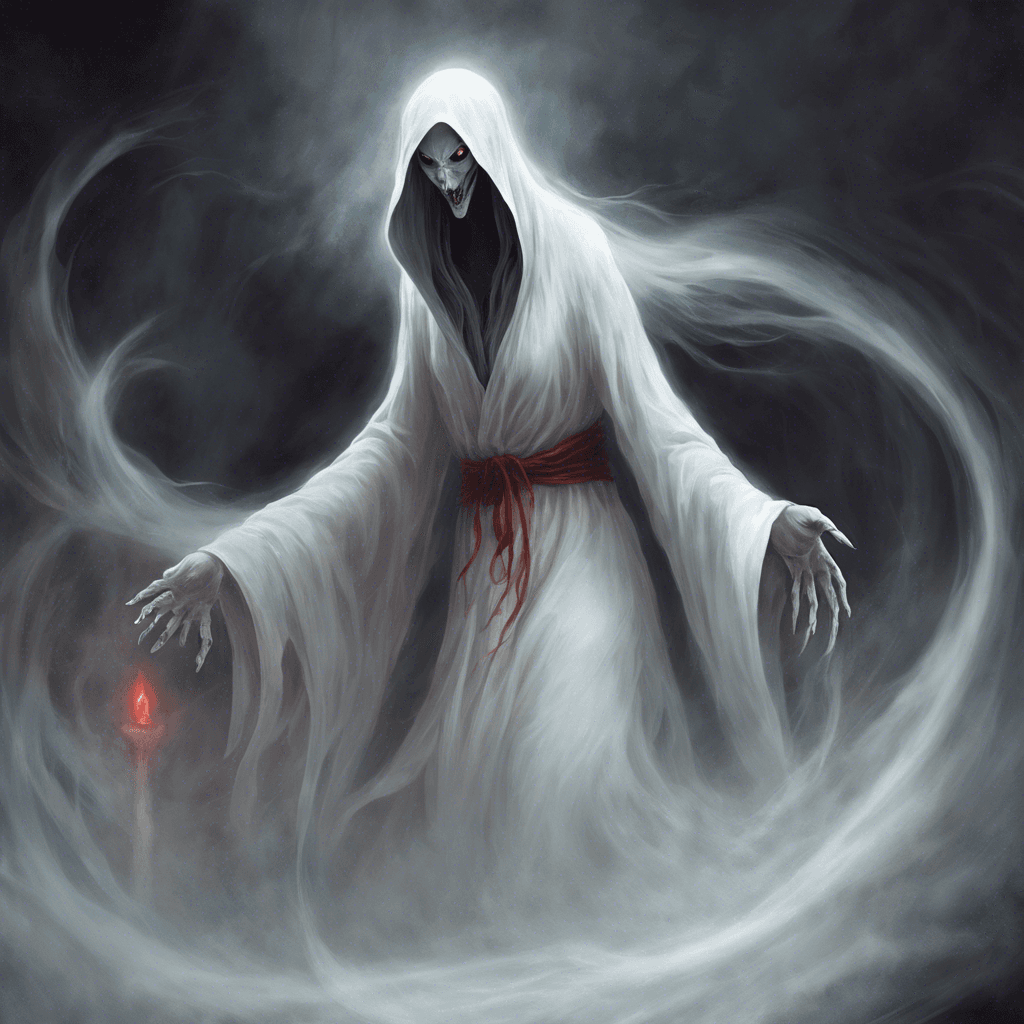 The Specter Banshee is a ghostly figure with flowing white robes that seem to be made of mist. Its eyes glow a piercing red, and its wails can send chills down the spine of anyone who hears them. The air around it feels cold and heavy, as if the very presence of the Banshee drains warmth and life.