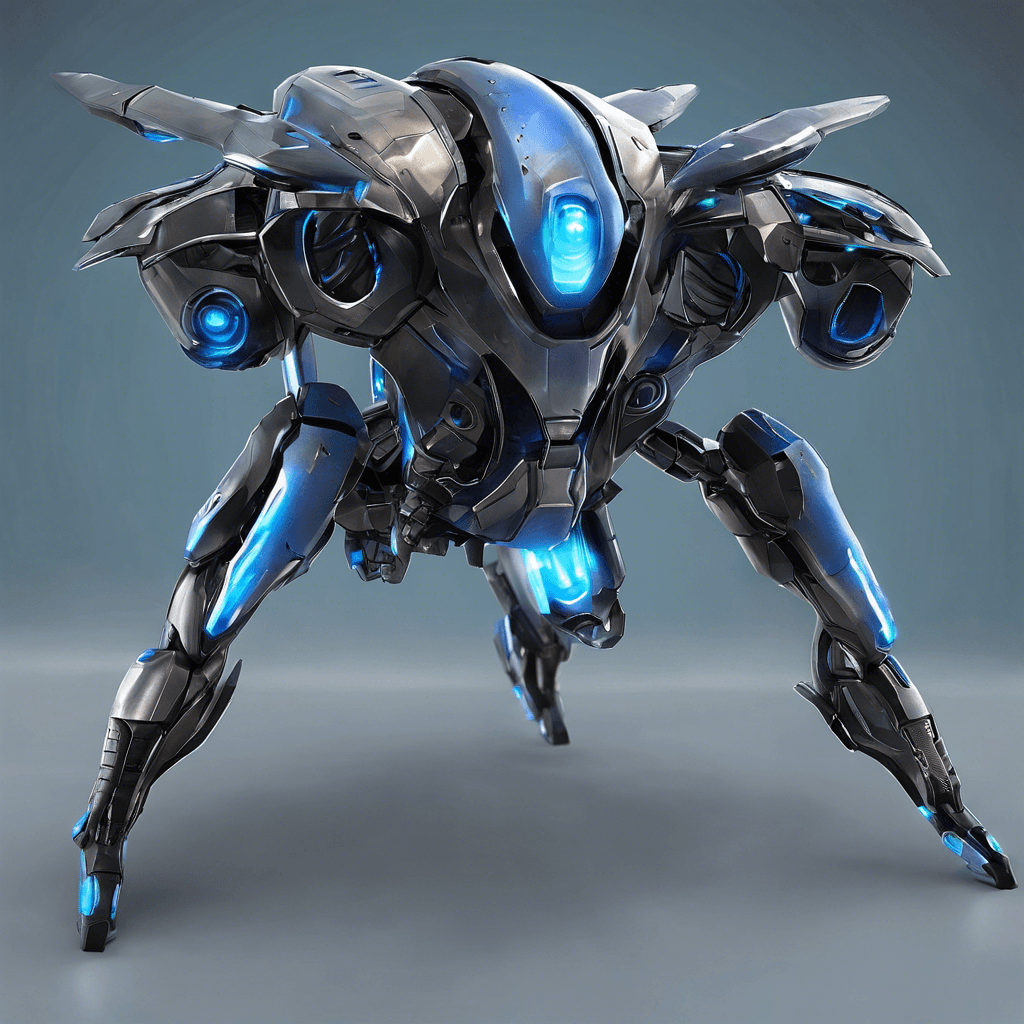 The Xenon Drone is a sleek metallic robot with glowing blue eyes and sharp claws. It moves with incredible speed and agility, making it a formidable opponent in combat.