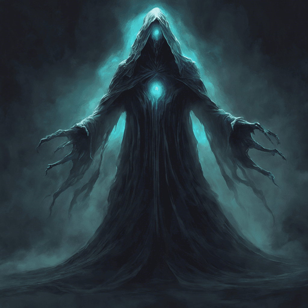 The Voidwalker is a mysterious entity from the darkest corners of the universe. It appears as a shadowy figure, shifting and flickering in and out of existence. Its eyes glow with a cold, otherworldly light, and its touch leaves a freezing chill in its wake.