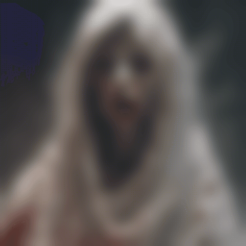 A translucent figure of a woman with an anguished expression, draped in tattered robes that billow unnaturally. Her eyes are hollow, and from her mouth comes a bloodcurdling wail that chills to the bone.