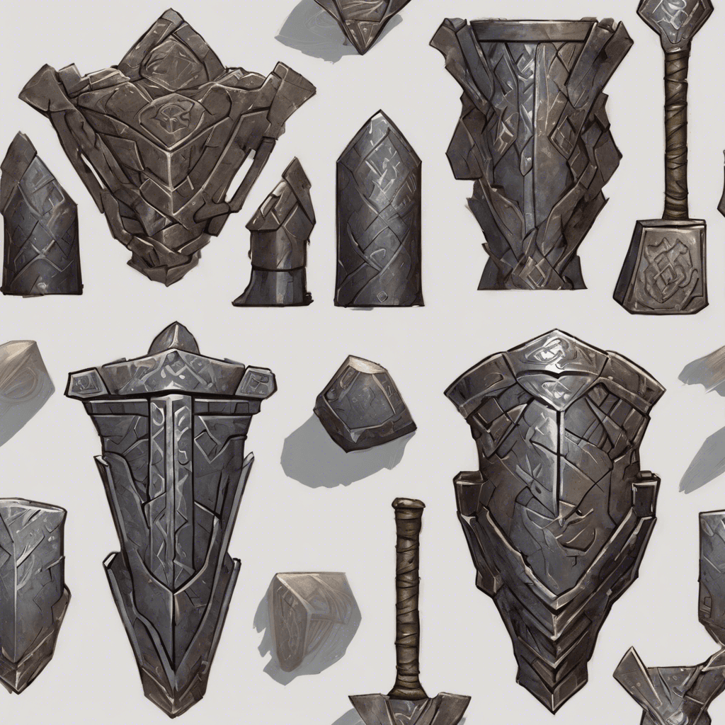 A towering construct of ancient iron, with glowing runes etched deep into its metallic armor. It carries a large, rune-inscribed hammer that crackles with magical energy.