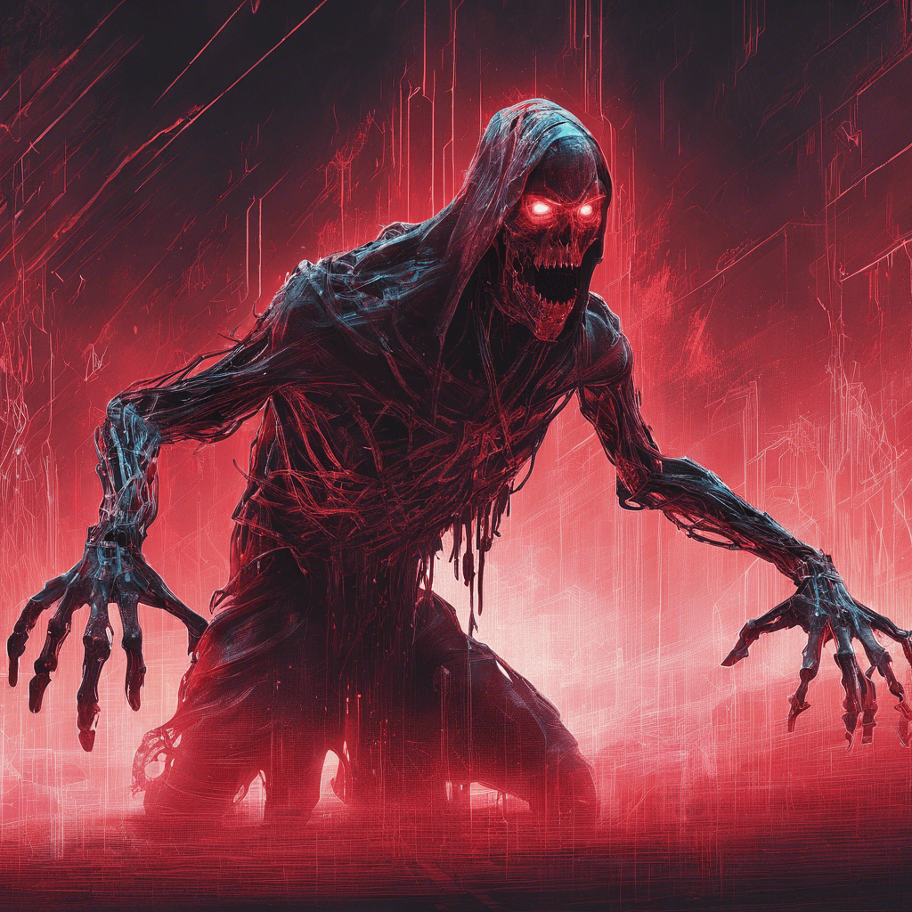 The Revenant Tech Ghost is a spectral figure shrouded in a haze of glitching code and flickering holographic runes. Its cybernetic limbs pulsate with a sinister energy, and its eyes glow with a malevolent red light. It emits a high-pitched static noise that sends shivers down your spine.