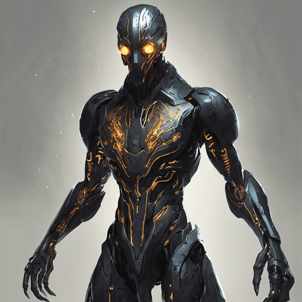 A sleek, humanoid figure cloaked in shadows with glowing cybernetic eyes. Its body is adorned with intricate circuitry and enhanced limbs, suggesting superior agility and strength. The Cybernetic Saboteur moves with precision and deadly intent, ready to disrupt and dismantle any technology in its path.