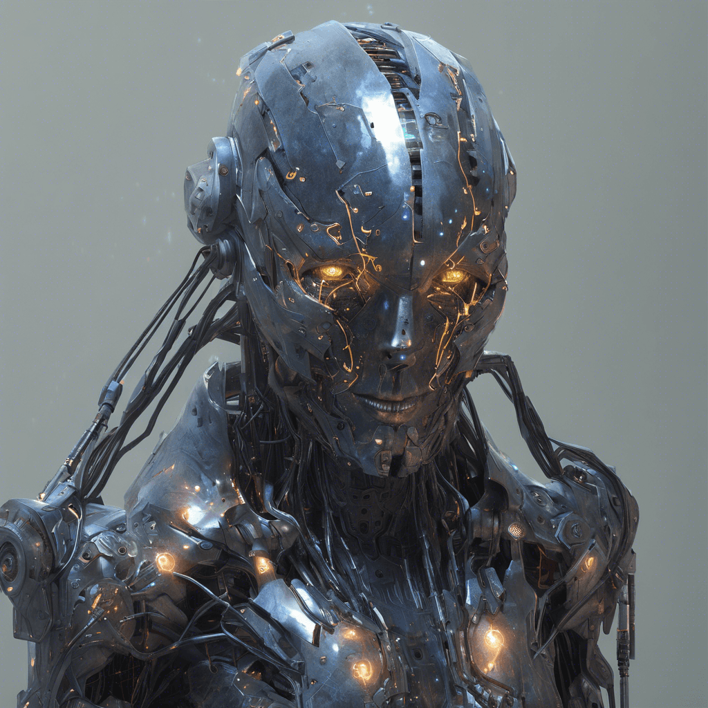 The Techno-Wraith is a spectral figure clad in tattered cybernetic armor, with glowing circuits running through its translucent body. It moves silently through the digital realm, its piercing gaze scanning for intruders to eliminate with its cybernetic arsenal.