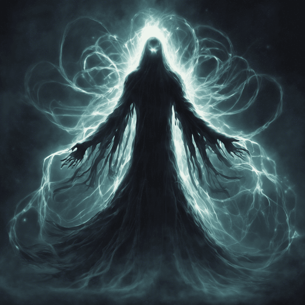 The Xenon Spectre is a ghostly entity made of shimmering light and dark matter, with tendrils of energy extending from its core. Its form constantly shifts, making it difficult to pin down. It emits a haunting hum that sends shivers down your spine.