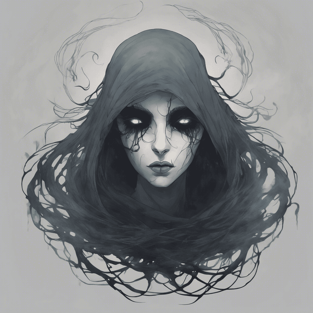 A wraith-like entity with ethereal tendrils of mist trailing behind it. Its eyes glow with a haunting sadness, and its presence exudes a sense of deep melancholy.