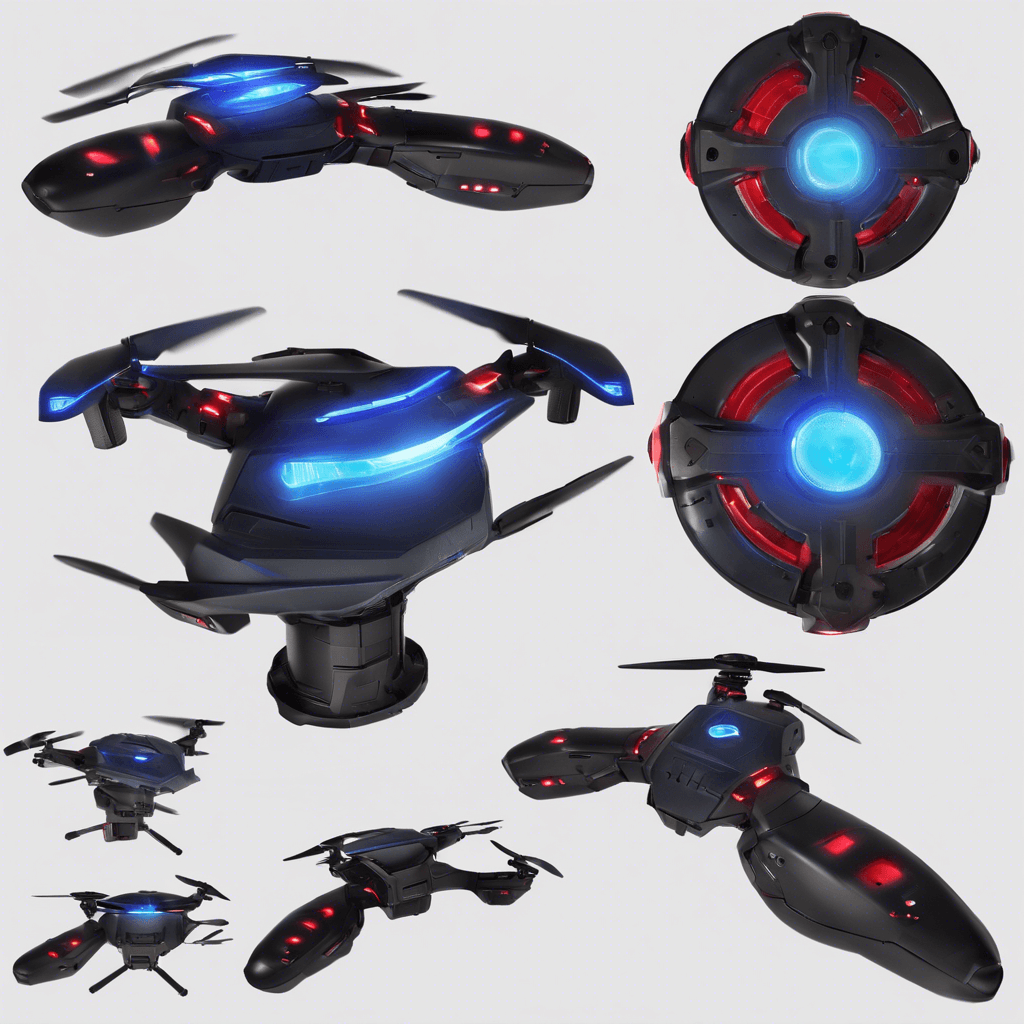 The Sentinel Drone is a sleek, metallic flying drone equipped with advanced surveillance and combat capabilities. Its red glowing sensors scan the environment relentlessly, ready to engage any intruders with deadly precision. The drone emits a low hum as it hovers in place, emitting a faint blue light from its underside.