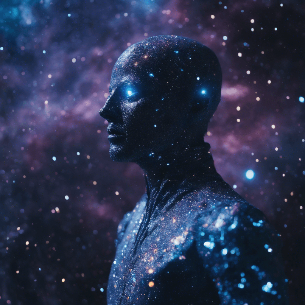 The Nebula Drifter is a humanoid figure encased in a shimmering, ethereal suit that seems to blend seamlessly with the cosmic background of the galaxy. Its movements are swift and graceful, almost as if it's gliding through space effortlessly. The Drifter's eyes glow with an otherworldly energy that seems to pierce through the darkness of space.