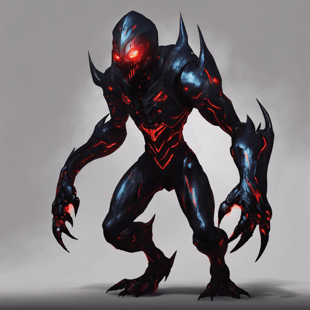 The Xenon Shadow Stalker is a sleek, shadow-like humanoid figure with glowing red eyes and sharp, retractable claws. Its body is covered in a shimmering, otherworldly armor that can deflect energy blasts and physical attacks.