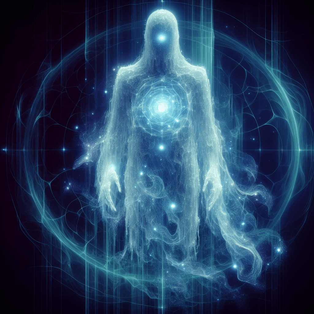 A translucent entity sculpted from the very essence of the temple's ancient aura, the Spectral Guardian has no definite form but flickers like a ghastly apparition. It glows with a faint bluish light, and within its core, one can glimpse the swirling energies of ages past.