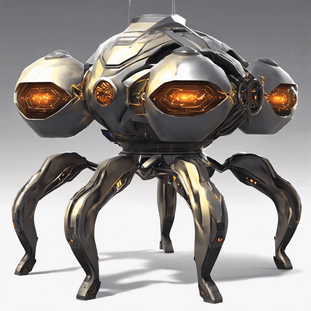 The Plasma Drone is a sleek, metallic drone equipped with advanced weaponry and shielding technology. It hovers effortlessly in the air, emitting a menacing hum as it locks onto targets with its targeting system. Its body is adorned with glowing energy nodes that pulsate with power.