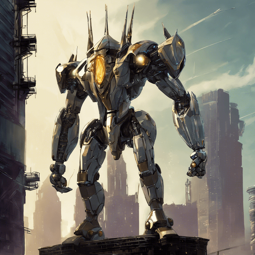 The Xenonite Sentinel is a towering robotic guardian, shimmering with an otherworldly glow. Its sleek metallic body is adorned with advanced weaponry and intricate circuitry, emanating a sense of formidable power and precision. It moves with swift, calculated movements, ready to defend its territory at all costs.