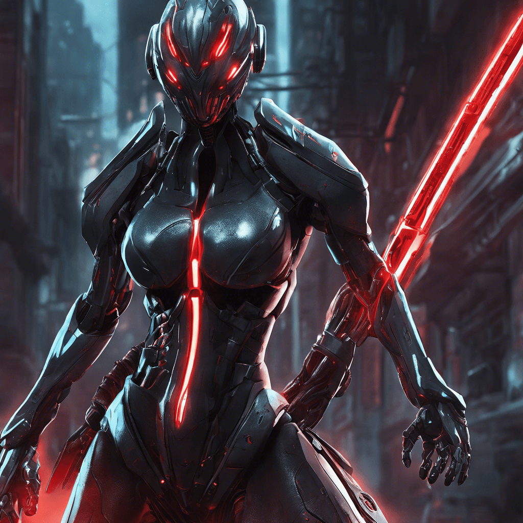 The Cyber Assassin is a sleek and deadly humanoid figure, augmented with advanced cybernetic enhancements. Their eyes glow with a menacing red light, and their movements are precise and calculated. Armed with cybernetic blades that extend from their wrists, they strike with deadly accuracy.