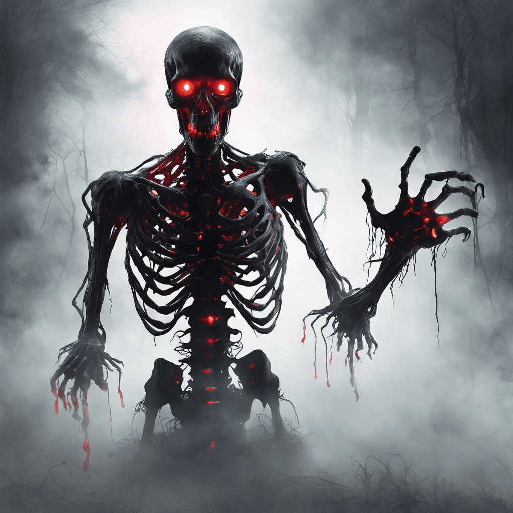 A dark, mist-like apparition with glowing red eyes that pierce through the darkness. Its skeletal hands reach out towards you, emitting a bone-chilling wail that freezes you in place.