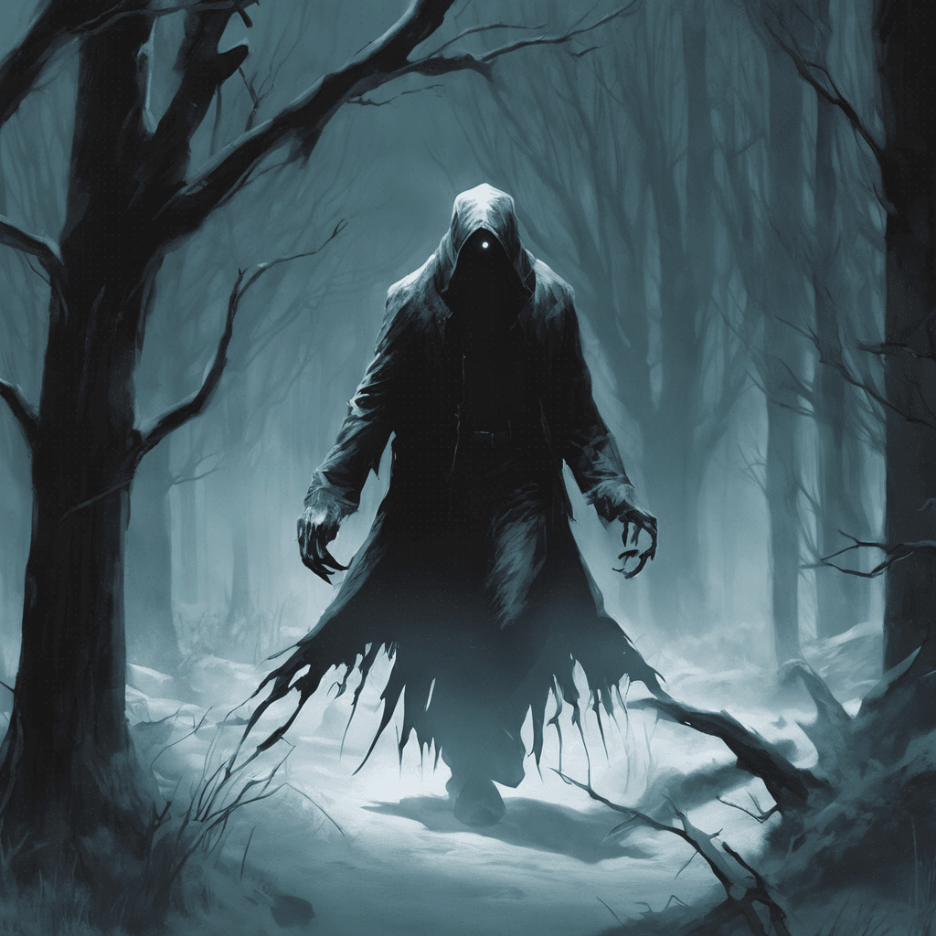 The Phantom Stalker is a shadowy figure that moves silently through Ravenholme, leaving a trail of icy chill in its wake. Its eyes glow with a malevolent light, and its form flickers in and out of existence, making it difficult to pinpoint. Those who encounter the Phantom Stalker feel a sense of overwhelming dread and despair.