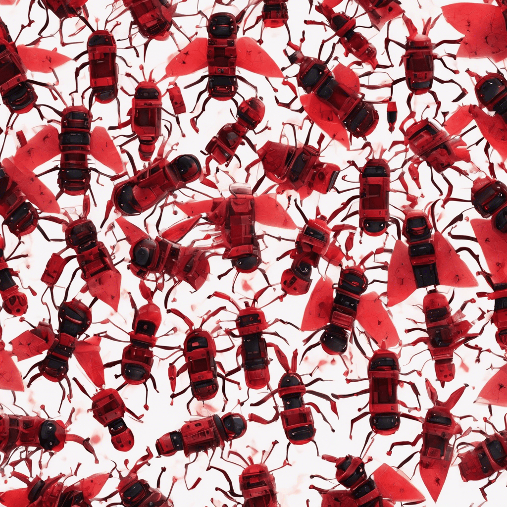 A swirling mass of tiny robotic insects with a core glowing a sinister red. It makes a haunting sound like a thousand whispers as it moves, its shape constantly shifting and restructuring.