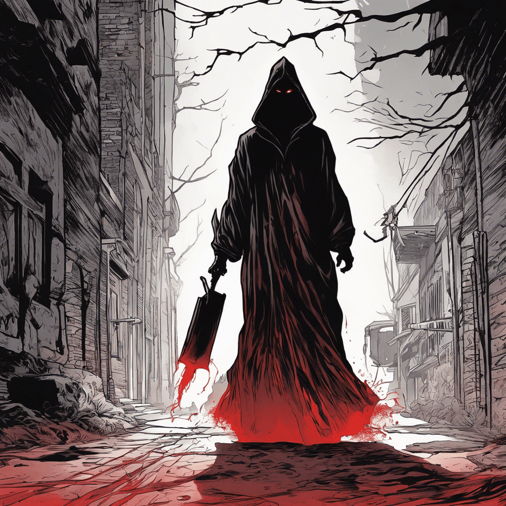 The Shadow Stalker is a mysterious figure cloaked in darkness, with glowing red eyes peering out from beneath the hood. Shadows seem to cling to them, shifting and moving as if alive. They move with eerie silence and strike with deadly precision.