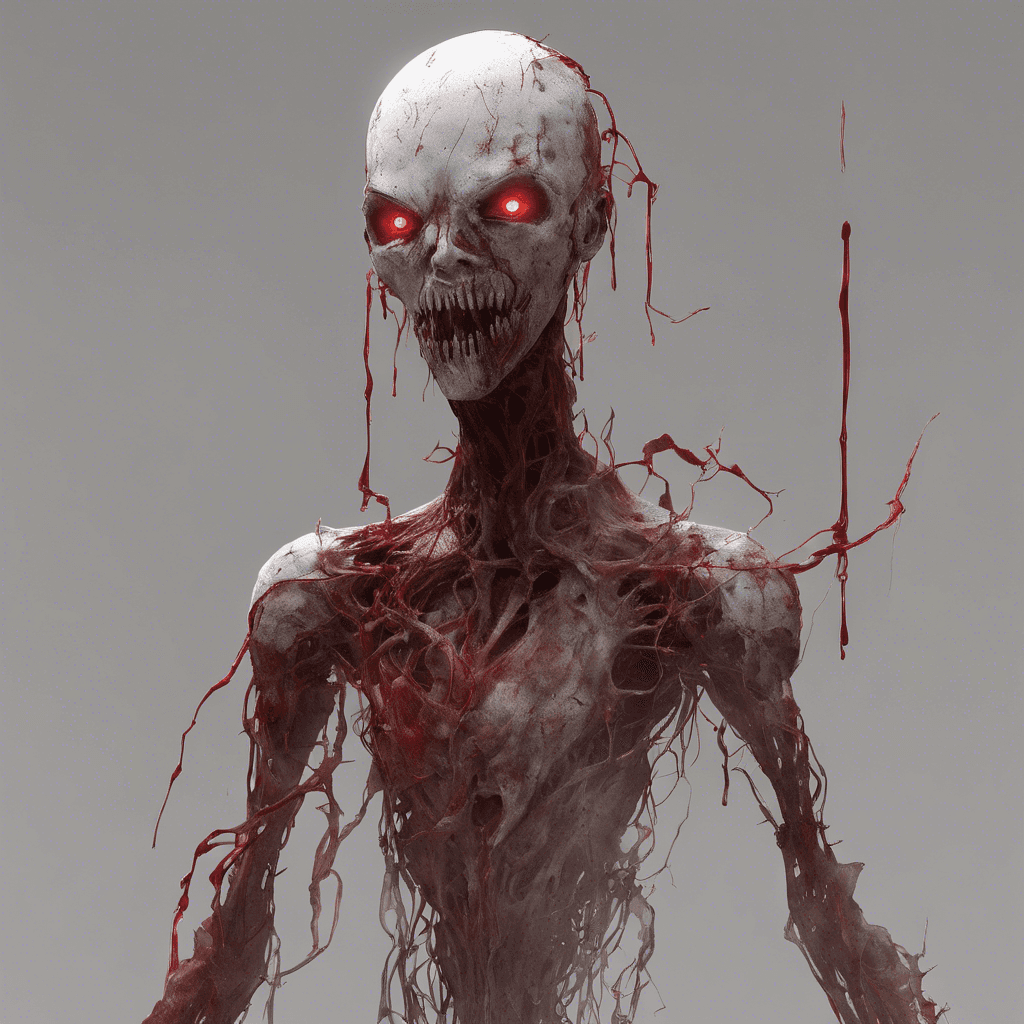 A translucent figure, its form vaguely humanoid with elongated limbs. Tattered remnants of clothing cling to its form, and its face is a mask of eternal anguish. Its eyes glow a sinister red, and its mouth is agape with a silent scream, only audible to those it hunts.