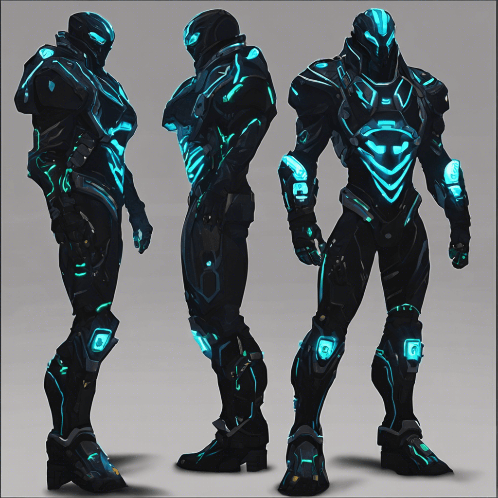 The Neon Serpent Enforcer is a heavily augmented individual with glowing cybernetic enhancements covering their body. They wear sleek, black armor that blends seamlessly with the shadows of Nightfall City, and their eyes shine with a cold, calculating light.