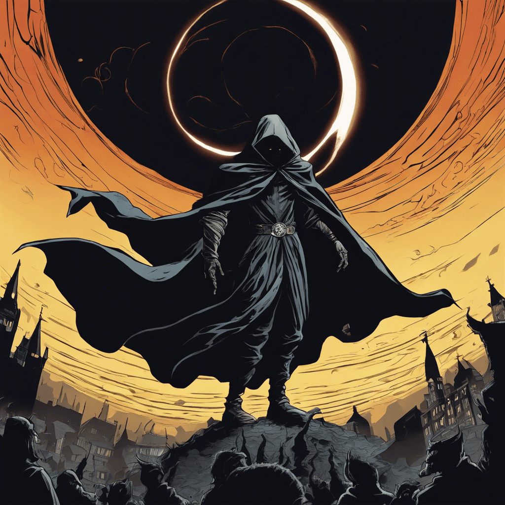 Eclipse is a formidable foe with the ability to manipulate shadows and darkness at will. Dressed in a dark cloak that seems to swallow light, Eclipse moves with eerie grace and strikes fear into the hearts of those who oppose them.