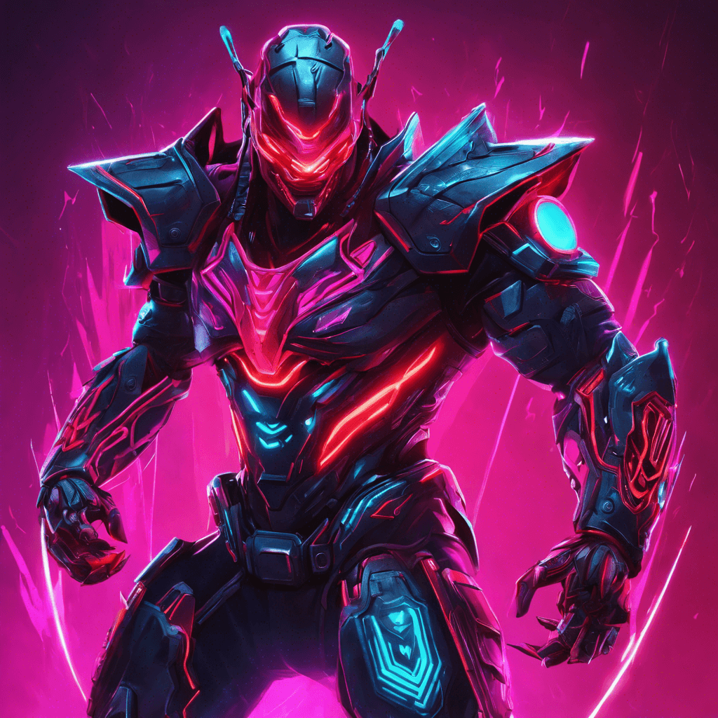 The Neon Shredder is a heavily augmented individual, clad in sleek cybernetic armor adorned with pulsating neon lights. Their eyes glow with a menacing red hue, and razor-sharp blades extend from their arms, ready to slice through any obstacle in their path.