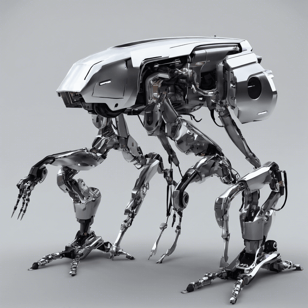 A quadrupedal robot with a sleek chrome body and numerous optic sensors. It moves with a predatory grace, its appendages tipped with various hacking tools and electrodes designed to interface and assault both virtual and physical targets.