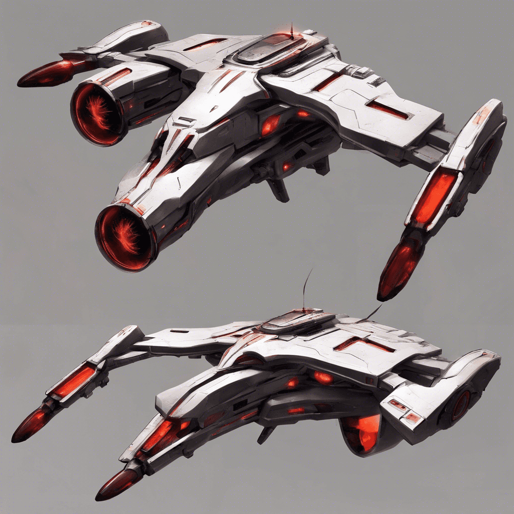 A sleek, metallic drone designed by the Zentari Empire to hunt down rebels. Its red glowing eyes scan the area with precision, armed with plasma blasters and cloaking technology.