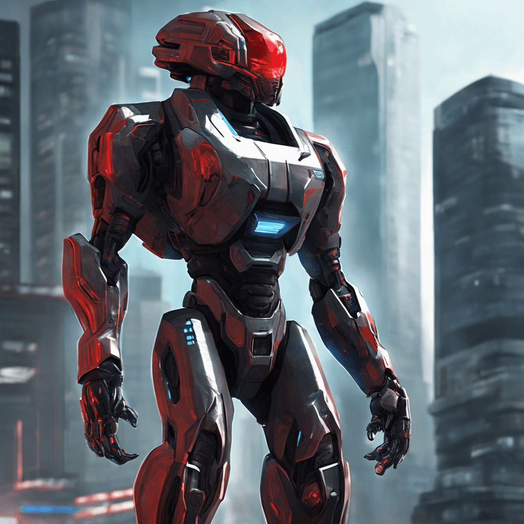 A towering cybernetic enforcer, the Zeta Corp Security Sentinel is equipped with a sleek chrome exoskeleton. Its glowing red visor scans the surroundings with pinpoint accuracy, ready to eliminate any threat to the corporation. Enhanced with combat algorithms and deadly armaments, this enemy is a formidable obstacle in your path.